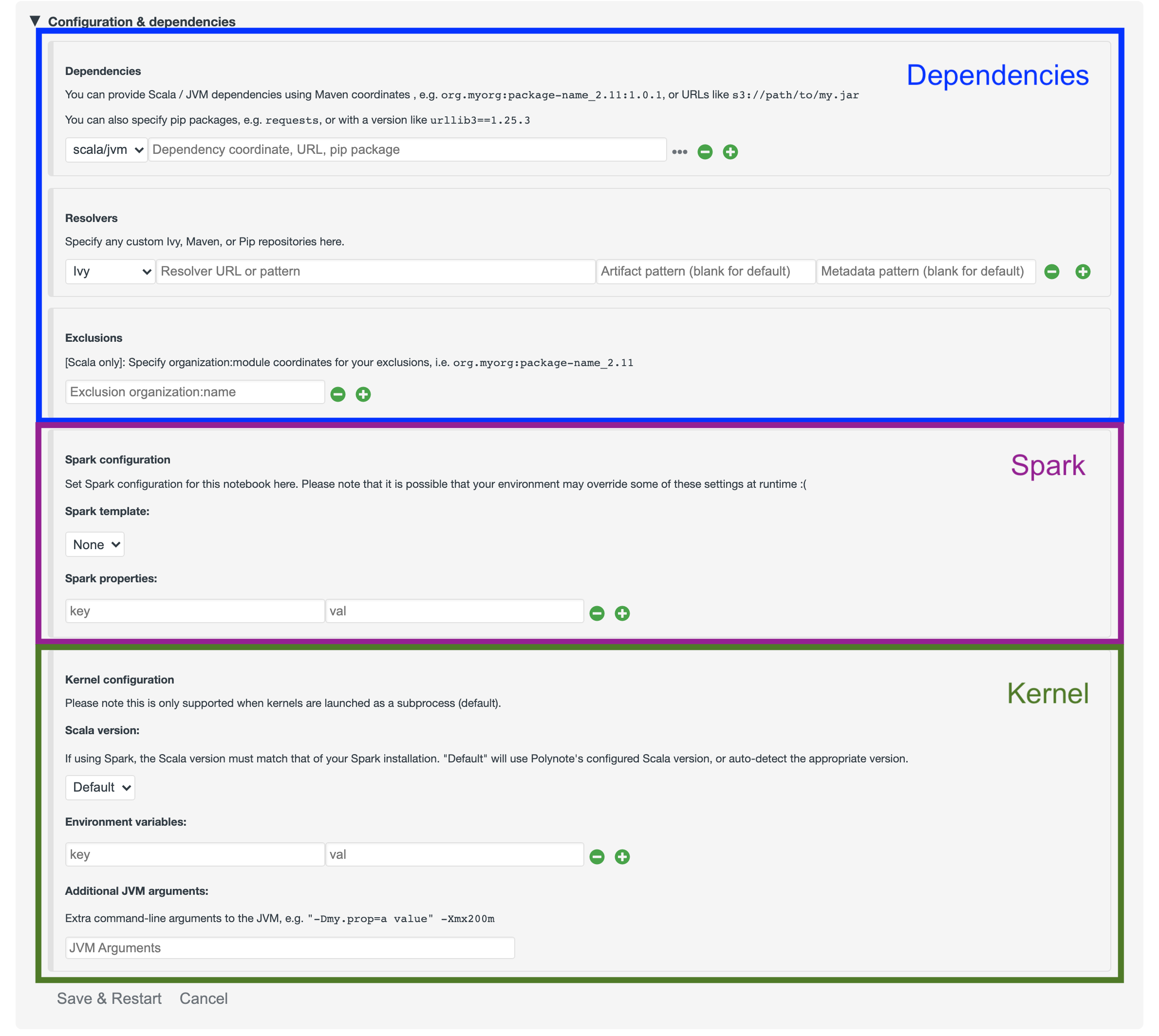 Notebook Configuration