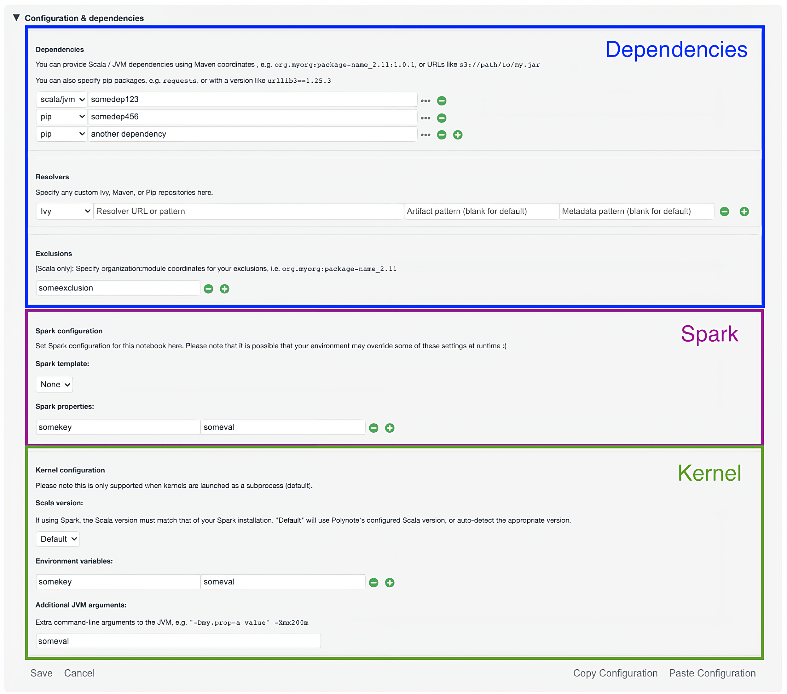 Notebook Configuration